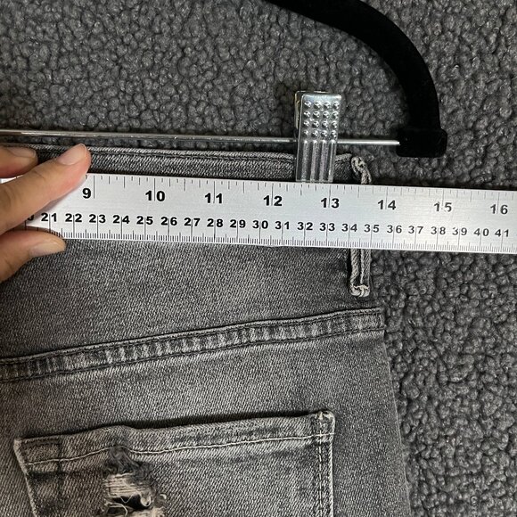 Mother The Insider Crop Step Chew Jeans - Women's Size 27 - Gray - Picture 5 of 10